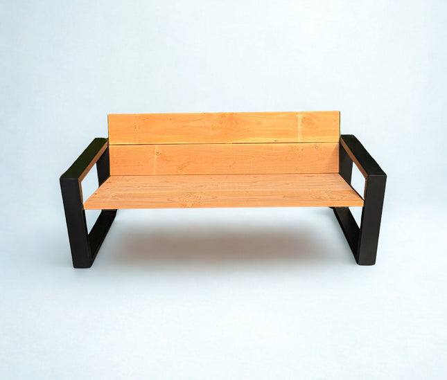 Tuinbank met stalen poten