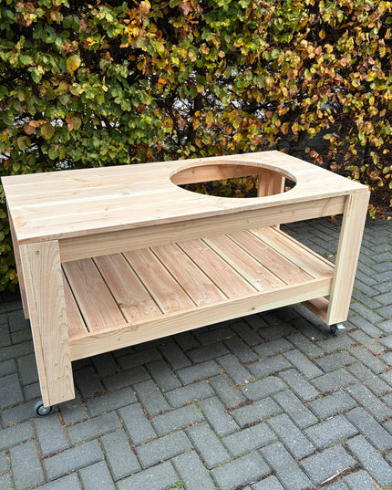 Buitenkeuken tafel met sparing voor BBQ