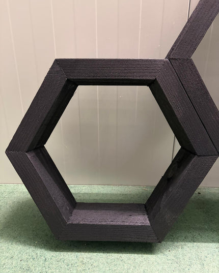 Hexagon decoratie | kastjes | wandbord | sfeer | tuindecoratie