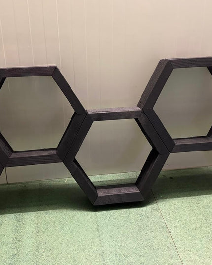 Hexagon decoratie | kastjes | wandbord | sfeer | tuindecoratie