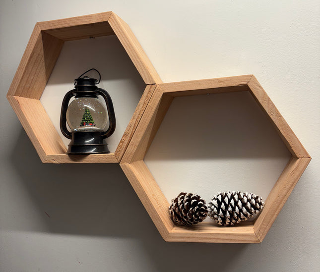 Hexagon decoratie | kastjes | wandbord | sfeer | kerst