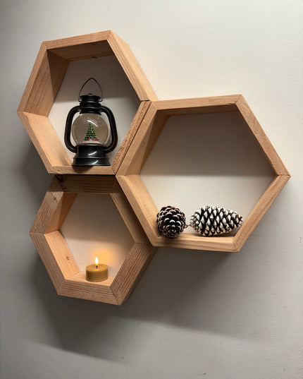 Hexagon decoratie | kastjes | wandbord | sfeer | kerst