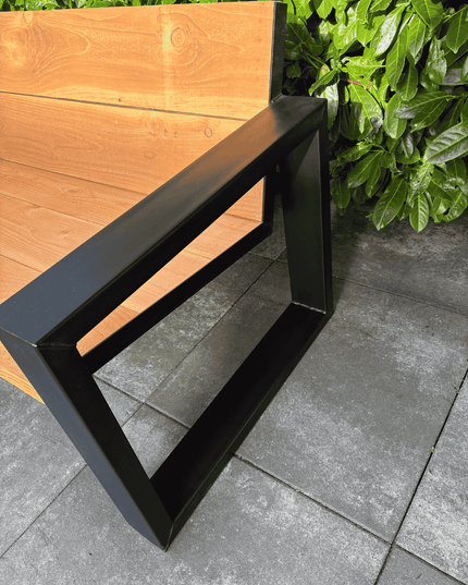 Tuinbank met stalen poten