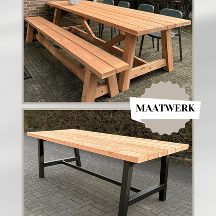 Maatwerk tuintafels