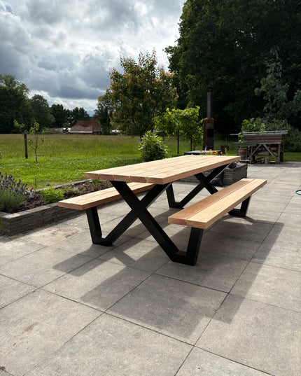 Picknickbank met stalen poten - nederlands staal