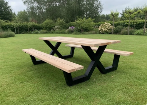 Picknicktafel | X-poten staal