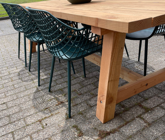 Handgemaakte douglas tuintafel - Robuust & Weerbestendig | Type A 10x10cm poten