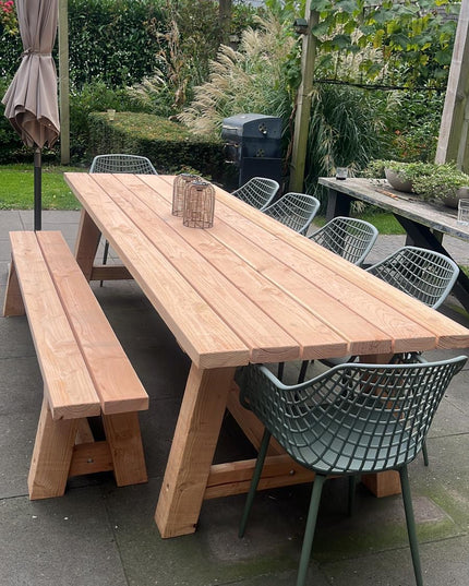 Douglas tuintafel - 100mm poten | Robuust & Weerbestendig